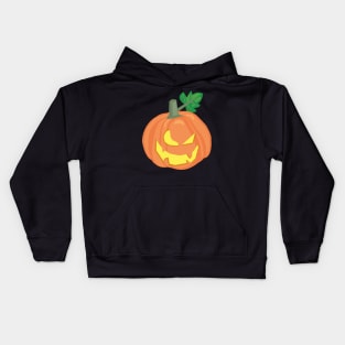 Pumpkin Smiling Design for Halloween Celebration Kids Hoodie